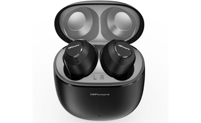 HiFuture OlymBuds3 Comfort Fit Wireless Earbuds, up to 25Hrs Playtime, IPX5 Waterproof, Comfort Fit, 6MM Driver, Powerful Bass, Light weight, Smart Touch Controls, AI Voice Assistant - Black